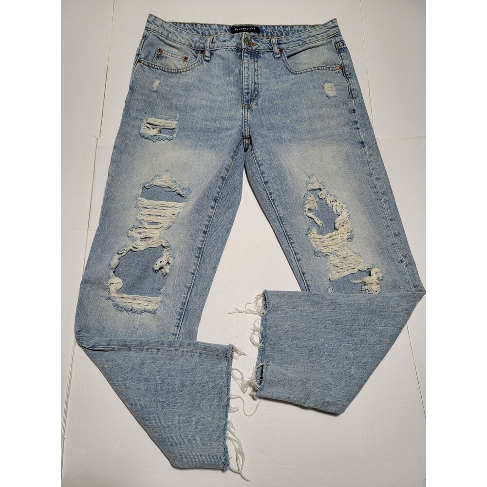 Aéropostale  Distressed Ripped Boyfriend Jeans Light Wash Size Women's 10 REG
